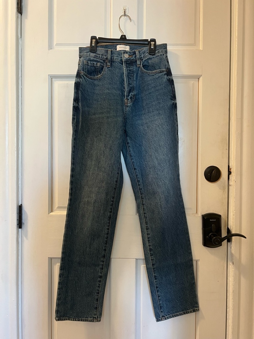 PacSun Women's Dad Jeans - Dark Blue Denim